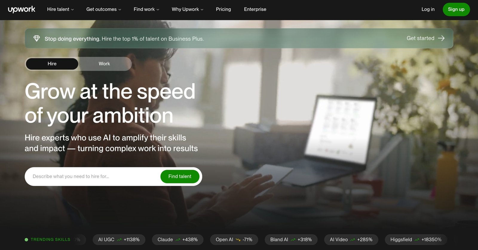 Is Upwork legit - Upwork homepage