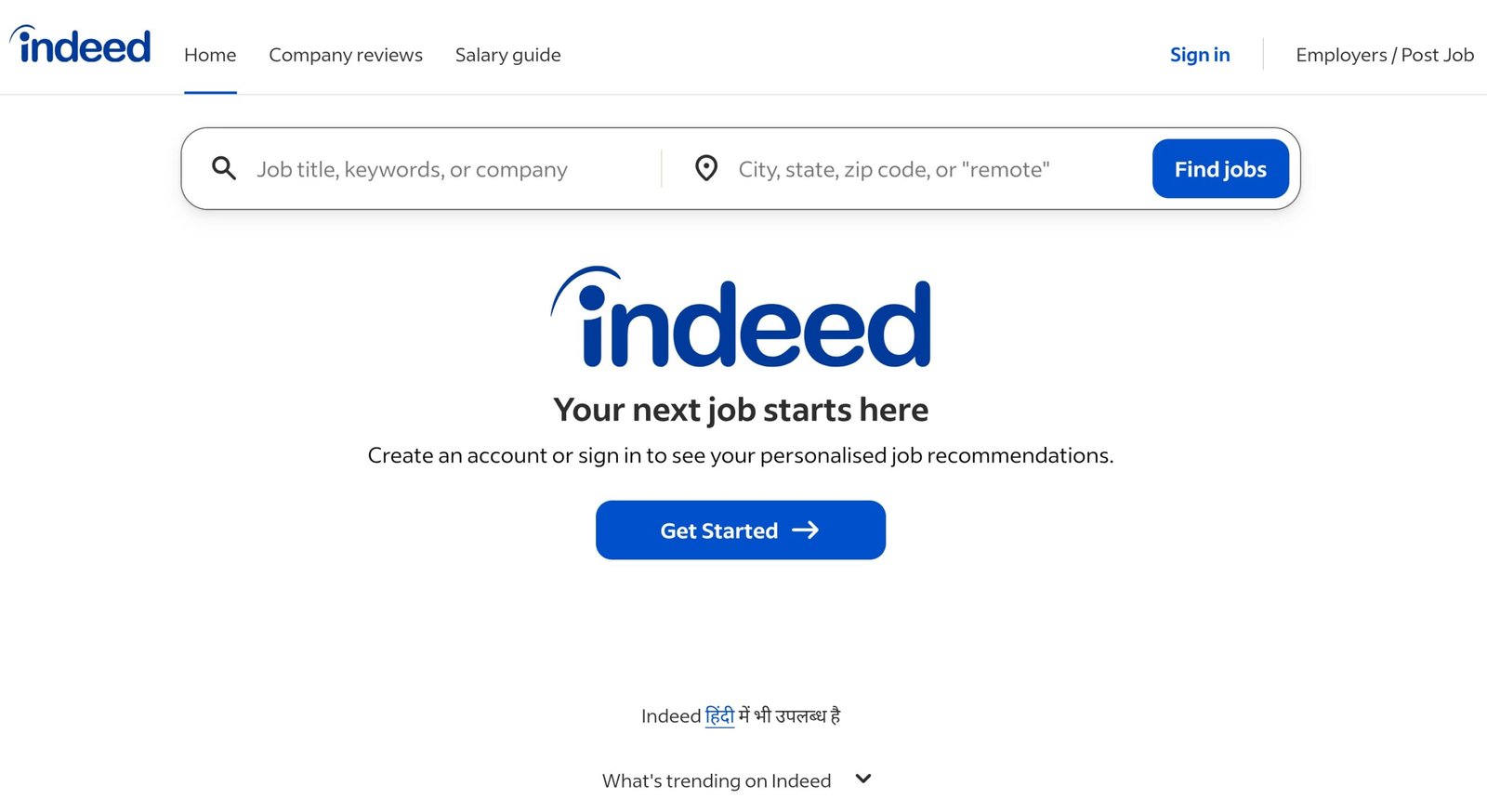 Is Indeed legit - Indeed homepage