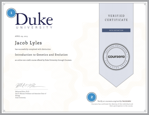 Coursera certificate example