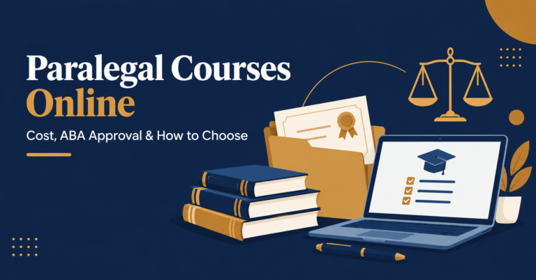 paralegal courses online guide — ABA approval, licensing, and cost compared
